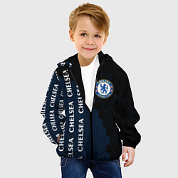 Куртка с капюшоном детская ЧЕЛСИ - Соты, цвет: 3D-черный — фото 2