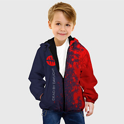 Куртка с капюшоном детская DEAD BY DAYLIGHT - Брызги По вертикали, цвет: 3D-черный — фото 2