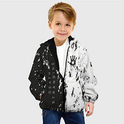 Куртка с капюшоном детская Death Stranding Black & White, цвет: 3D-черный — фото 2