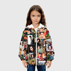 Куртка с капюшоном детская Тимоти цветной коллаж, цвет: 3D-белый — фото 2