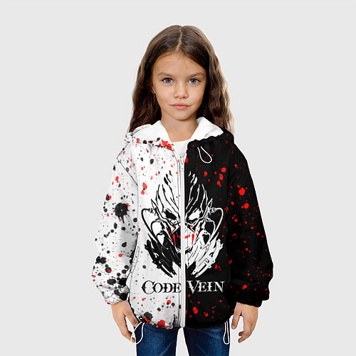 Детская куртка Code Vein Logo / 3D-Белый – фото 3