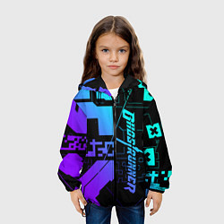 Куртка с капюшоном детская Ghostrunner Neon, цвет: 3D-черный — фото 2