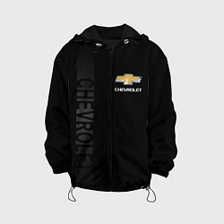 Куртка с капюшоном детская Chevrolet, Chevrolet Боковая полоса, цвет: 3D-черный