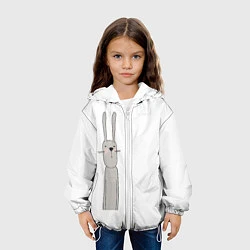 Куртка с капюшоном детская Заяц Морковец, цвет: 3D-белый — фото 2
