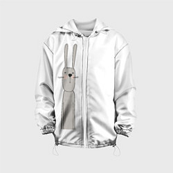 Куртка с капюшоном детская Заяц Морковец, цвет: 3D-белый