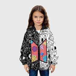 Куртка с капюшоном детская Permission To Dance SPLIT BT21, цвет: 3D-черный — фото 2
