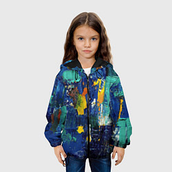 Куртка с капюшоном детская КРАСКА PAINT, цвет: 3D-черный — фото 2
