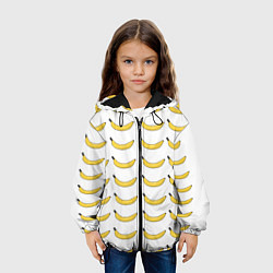 Куртка с капюшоном детская Крупный Банановый рай, цвет: 3D-черный — фото 2