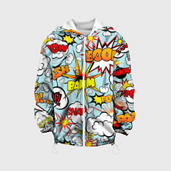 Куртка с капюшоном детская BoOMbiT, цвет: 3D-белый