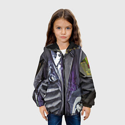 Куртка с капюшоном детская Ад стиль, цвет: 3D-черный — фото 2