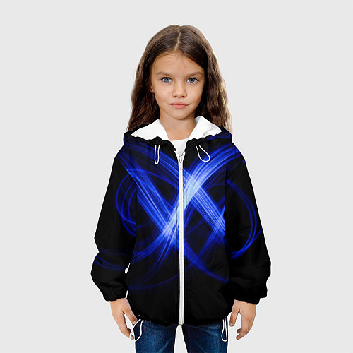 Детская куртка Синяя бесконечность энергии / 3D-Белый – фото 3