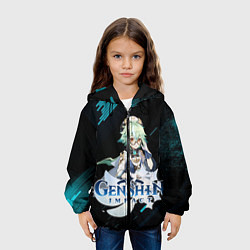 Куртка с капюшоном детская Genshin Impact, цвет: 3D-черный — фото 2