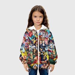Куртка с капюшоном детская ВСЕ ГЕРОИ АНИМЕ ВАН ПИС ALL HEROES ONE PIECE, цвет: 3D-белый — фото 2