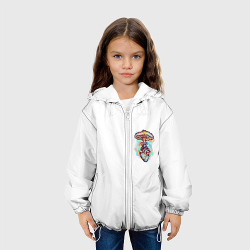 Детская куртка Ядерное сердце / 3D-Белый – фото 3