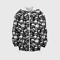 Куртка с капюшоном детская Screaming skulls, цвет: 3D-белый