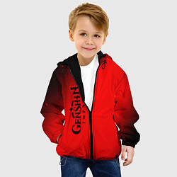 Куртка с капюшоном детская ГЕНШИН ИМПАКТ - Космос Вертикально, цвет: 3D-черный — фото 2