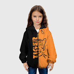Куртка с капюшоном детская Тигр - Tiger, цвет: 3D-черный — фото 2