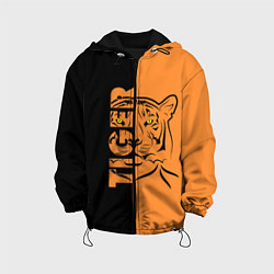 Куртка с капюшоном детская Тигр - Tiger, цвет: 3D-черный