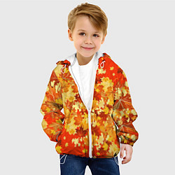 Куртка с капюшоном детская Кленовый листопад, цвет: 3D-белый — фото 2