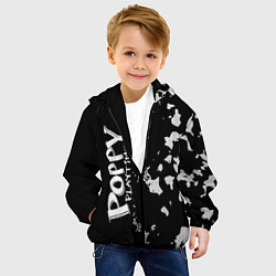 Куртка с капюшоном детская POPPY PLAYTIME Милитари По вертикали, цвет: 3D-черный — фото 2
