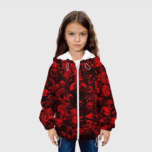 Детская куртка DOTA 2 HEROES RED PATTERN ДОТА 2 / 3D-Белый – фото 3