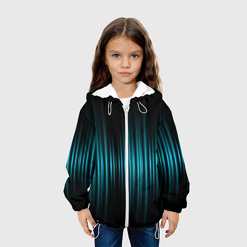 Детская куртка Неоновые флуктуации / 3D-Белый – фото 3