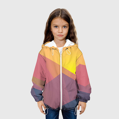 Детская куртка Рассвет в горах искусства / 3D-Белый – фото 3