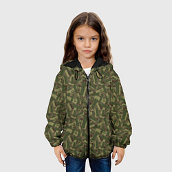 Куртка с капюшоном детская Болты и Гайки - камуфляж, цвет: 3D-черный — фото 2