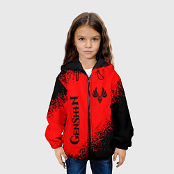 Куртка с капюшоном детская GENSHIN IMPACT - АНЕМО Краска, цвет: 3D-черный — фото 2