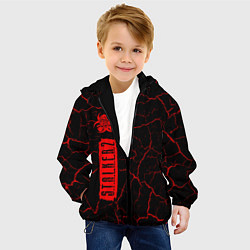 Куртка с капюшоном детская СТАЛКЕР 2 Абстракция Вертикально, цвет: 3D-черный — фото 2