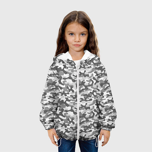 Детская куртка Серый Городской Камуфляж / 3D-Белый – фото 3