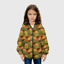 Куртка с капюшоном детская Головы Котиков камуфляж, цвет: 3D-черный — фото 2