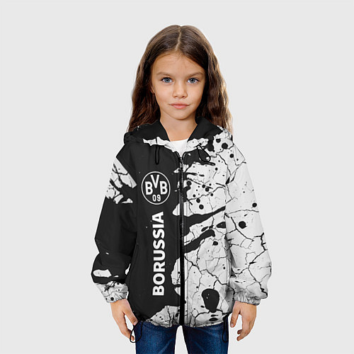 Детская куртка BORUSSIA Краски Вертикально / 3D-Черный – фото 3