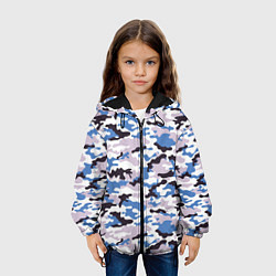 Куртка с капюшоном детская Модный Красочный Камуфляж, цвет: 3D-черный — фото 2
