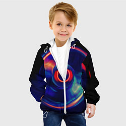 Куртка с капюшоном детская Сверхновая сингулярность, цвет: 3D-белый — фото 2