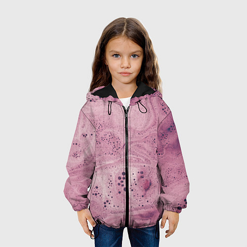 Детская куртка Нежная розовая пенка / 3D-Черный – фото 3