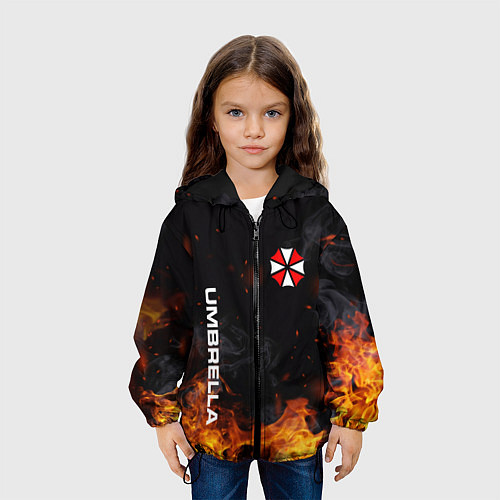 Детская куртка Umbrella Corporation Огонь / 3D-Черный – фото 3