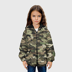 Куртка с капюшоном детская Именной камуфляж Толян, цвет: 3D-черный — фото 2
