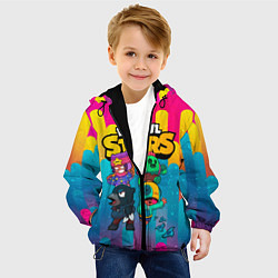 Куртка с капюшоном детская BRAWL STARS ВМЕСТЕ, цвет: 3D-черный — фото 2