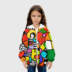 Куртка с капюшоном детская Romero Britto - valentines day, цвет: 3D-белый — фото 2