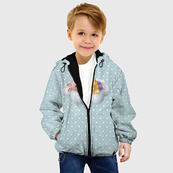 Куртка с капюшоном детская Спящий кролик, цвет: 3D-черный — фото 2