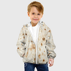 Куртка с капюшоном детская Лаваш - тексутра, цвет: 3D-белый — фото 2