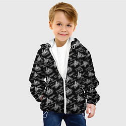 Куртка с капюшоном детская Экстремальные Гонки, цвет: 3D-белый — фото 2