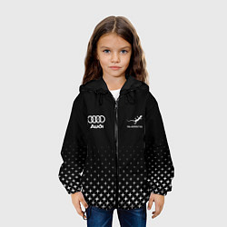 Куртка с капюшоном детская Audi, Ауди, Звезды, цвет: 3D-черный — фото 2