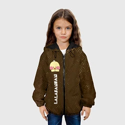 Куртка с капюшоном детская LALAFANFAN - МИЛОТА Потертости, цвет: 3D-черный — фото 2