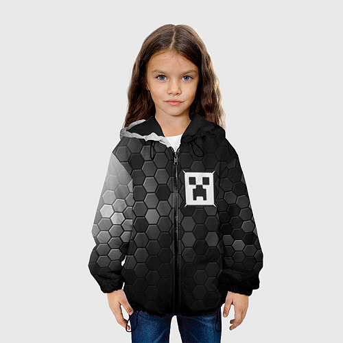 Детская куртка МАЙНКРАФТ Графика / 3D-Черный – фото 3