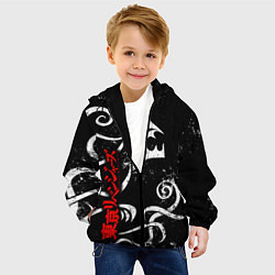 Куртка с капюшоном детская DRAKEN TATTOO WHITE ТОСВА, цвет: 3D-черный — фото 2