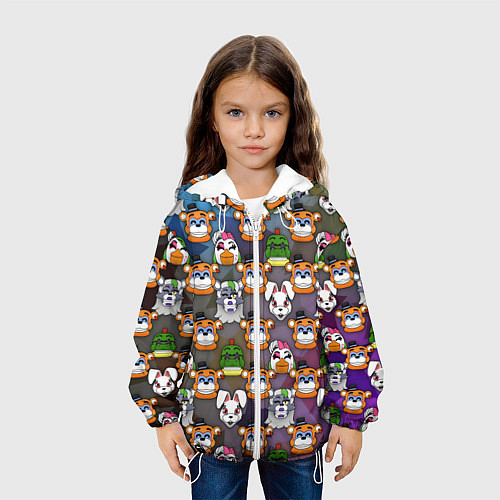 Детская куртка Фредди, Рокси, Ванни, Чика и Монтгомери / 3D-Белый – фото 3