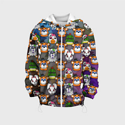 Куртка с капюшоном детская Фредди, Рокси, Ванни, Чика и Монтгомери, цвет: 3D-белый