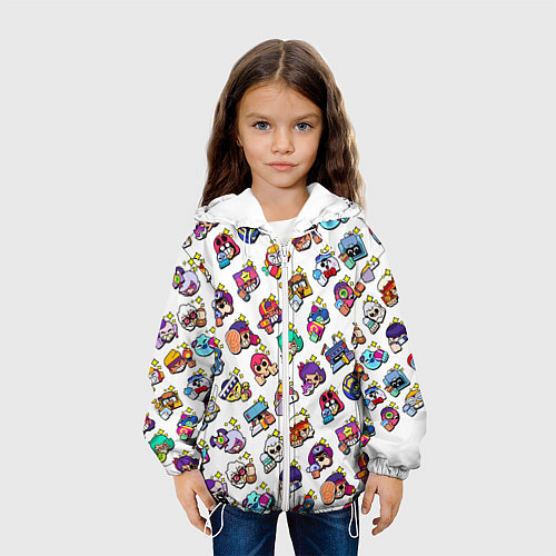 Детская куртка Особые редкие значки Бравл Пины Бравл Старс Brawl / 3D-Белый – фото 3